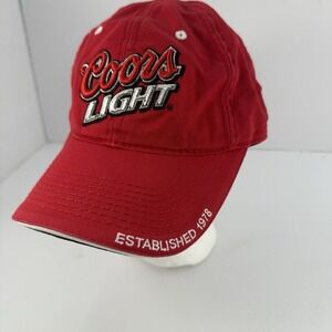 Coors Light Established 1978 Red SnapBack Hat Headwear By The Game Adjustable